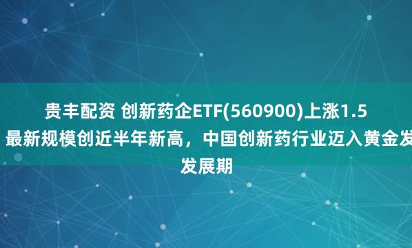 贵丰配资 创新药企ETF(560900)上涨1.51%，最新规模创近半年新高，中国创新药行业迈入黄金发展期