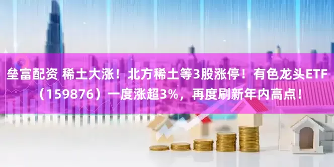 垒富配资 稀土大涨！北方稀土等3股涨停！有色龙头ETF（159876）一度涨超3%，再度刷新年内高点！