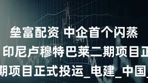 垒富配资 中企首个闪蒸地热电站！印尼卢穆特巴莱二期项目正式投运_电建_中国_能源